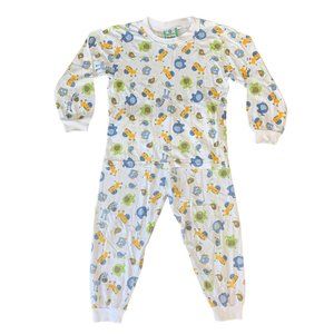 LITTLE BOBDOG Unisex Bamboo Pajamas M 3-4 3T 4T Toddler Animals Elephants PJs